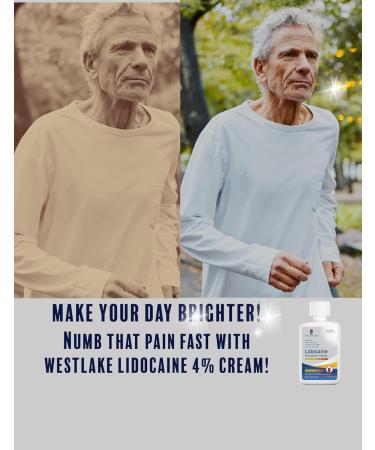 Westlake Lidocaine 4% Muscle & Joint Pain Relief Cream - Maximum OTC Strength for Fast Numbing & Soothing Relief - International Shipping Available - Buy Online on GoSupps.com