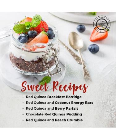 Pride Of India - Natural Royal Red Bolivian Quinoa - Protein Rich Whole Grain Jar 3.3 Pound (1.5 Kilo) Jar (2.2 Pound + 50% Extra Free 3.3 Pounds Total) - Buy Online on GoSupps.com