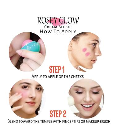 Omorose Cream Blush for Cheeks & Lips - Pigmented & Natural | Cruelty-Free Makeup for Mature Skin | Red Orange Beauty Glow - Buy Online on GoSupps.com