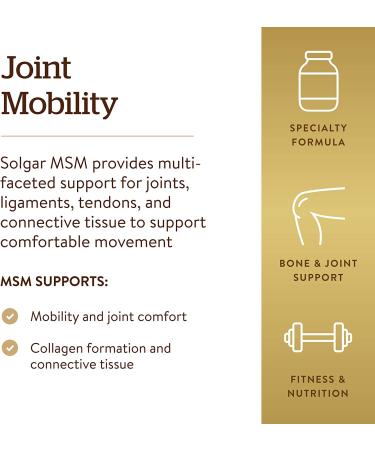 Solgar MSM 1000 mg - Methylsulfonylmethane 120 Tablets for Joint Support - Buy Online on GoSupps.com