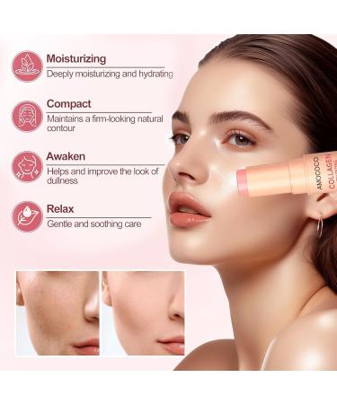 3Packs Multi Collagen Stick All-in-One Hydrating Lip Balm Eye Cream Neck Cream Make Up Base Hydrating Face Balm Stick Compact Moisturizer for Anti-Aging and Watery Glow Skin Care 12g 3 packs - Buy Online on GoSupps.com