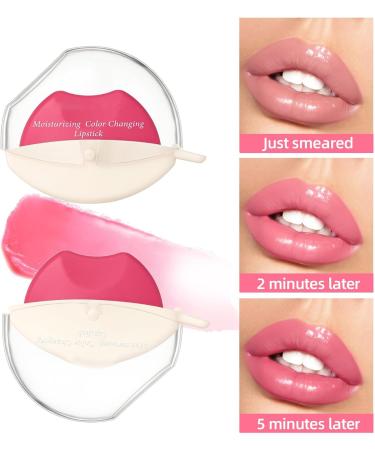 Waterproof Lipstick Temperature Color Changing Lip Balm Moisturizer Lipstick Lipstick Base Makeup Lipstick Flowers Lipstick - Buy Online on GoSupps.com