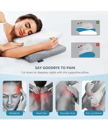 ZAMAT Adjustable Cervical Memory Foam Pillow - Orthopedic Contour Pillow for Pain Relief - Cooling Pillowcase Included - Buy Online on GoSupps.com