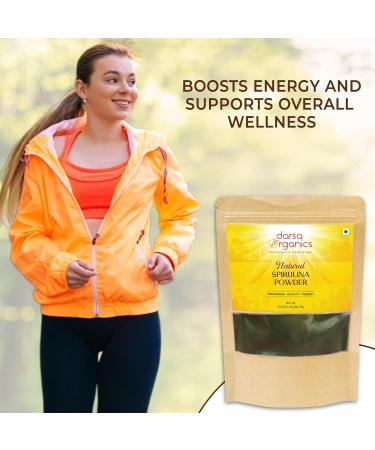 Darsa Organics Spirulina Powder 4 oz - USDA Organic Super Greens Plant-Based Spirulina Protein Powder for Smoothies - Non-GMO Vegan Kosher - Buy Online on GoSupps.com
