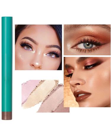 Waterproof Glitter Eyeshadow Stick - Long Lasting Creamy Shimmer Makeup in Champagne & Rose Gold - Buy Online on GoSupps.com