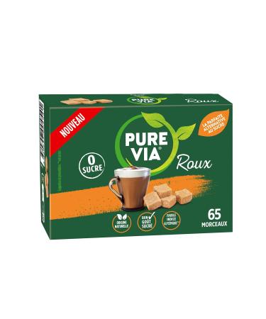 Pure Via - Roux - Box of 65 Pieces - Low Calorie, Zero Sugar - Natural Origin Alternative to Red Sugar | 130g