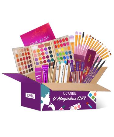 UCANBE Makeup Set for Women Full kit, Included 86 Color Eyeshadow Palette with 15pcs Make Up Brushes, Eyeliner Pen, Eye Primer, Eyebrow Pencil, Lip liner and Liquid Lipstick All in One Gift Set