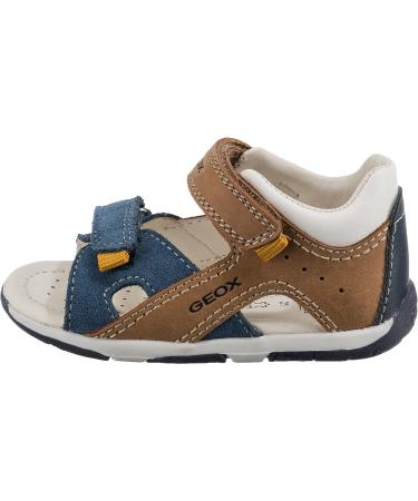 Geox Baby Boy's B Sandal Tapuz First Steps - 6 UK Child - Caramel Navy - Buy Online on GoSupps.com