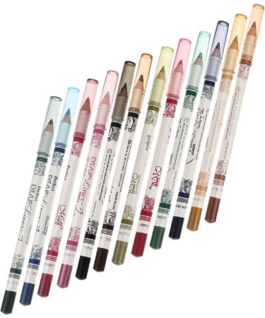 Didiseaon 2pcs 12 Lip Eyeliner Pencil Eye Shadow Glitter Eyeliner Pencil Eye Liner Sharpeners Shimmer Make up - Buy Online on GoSupps.com