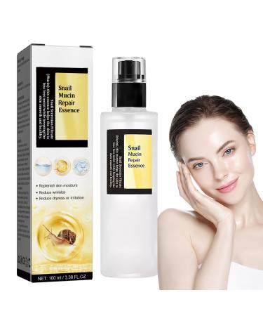 Snail Mucin Essence - Hyaluronic Acid Serum for Face for Hydrated - Revitalize Moisturize and - Anti Aging Serum Targets Fine Lines & Wrinkle - Firming and Plumping of Skin All Skin Types