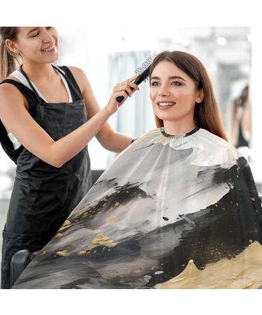 Waterproof Barber Cape - Stylish White & Black Marble & Cheetah Hair Cutting Bib for Men & Women | Premium Quality Haircut Apron - Buy Online on GoSupps.com