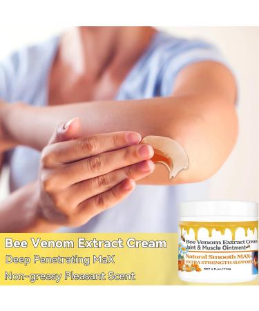 Professional Bee Venom Joint Bee Venom & Turmeric Cream Natural Bee Venom Cream Effective for The Back Waist Neck Hands Knees 4 Fl Oz (Pack of 1) - Buy Online on GoSupps.com