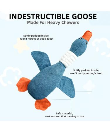 Indestructible Dog Toys for Aggressive Chewers | FCSNJH Squeaky Plush Duck Toy for Large Medium & Small Dogs (32cm) - Buy Online on GoSupps.com