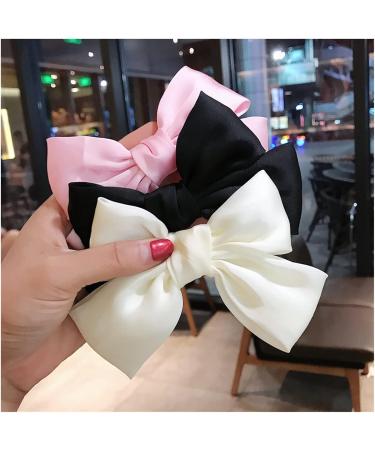 Hair Hair Pin 1 Piece Large Hair Bow Ties Cute Hair Clips Satin Two Layer Bow Hairpin Hair Accessories for Women Girls Bowknot Hairpins clips (Color : Brown) - Buy Online on GoSupps.com
