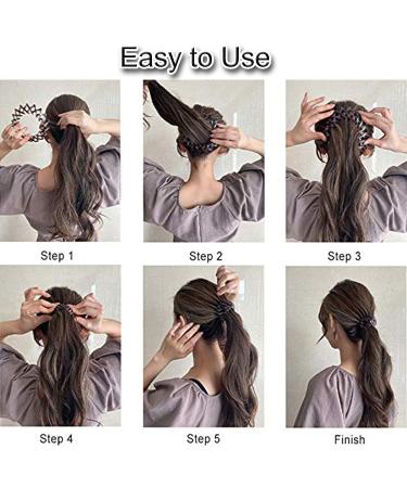 7pcs Zabernim Hair Holder Birds Nest Magic Hair Clip for Women - Expandable Velvet Bun Claw for Girls - Vintage Ponytail Holder Hairpin Buckles - Buy Online on GoSupps.com