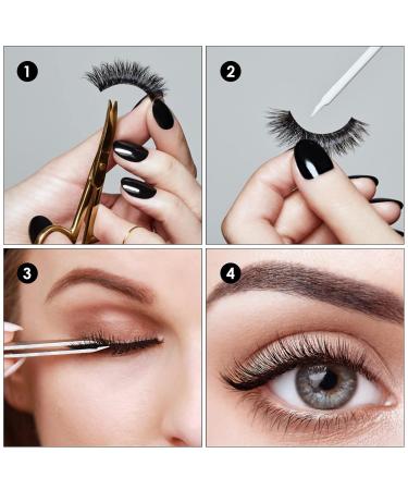 Shop 3D Dramatic False Eyelashes - 5 Pairs of Fluffy Voluminous Reusable Strip Lashes | Glowing Win - Buy Online on GoSupps.com