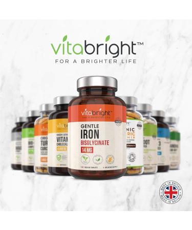 Gentle Iron Tablets 28mg - 180 Vegan Tablets | 3 Month Supply | Iron Bisglycinate Chelate for Men & Women | 200% NRV Iron Pills for Tiredness & Fatigue - Buy Online on GoSupps.com