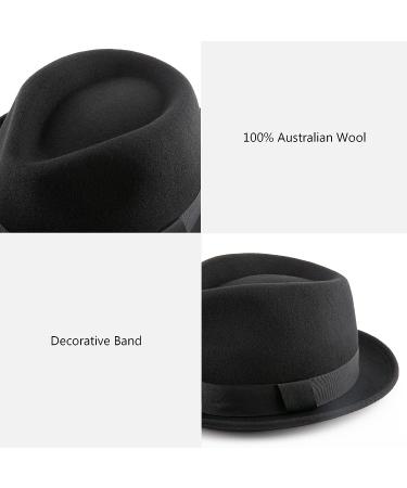 AKIO&AQUIRAX Australian Wool Fedora Hat - Classic Felt Vintage Style - Buy Online on GoSupps.com