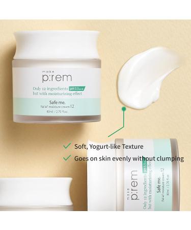 MAKEPREM Safe Me Relief Moisture Cream 2 Pack for Dry Sensitive Skin - Hydrating Night Moisturizer - Redness Reduction - Acne Soothing - Hypoallergenic Vegan Formula - EWG Verified - Buy Online on GoSupps.com