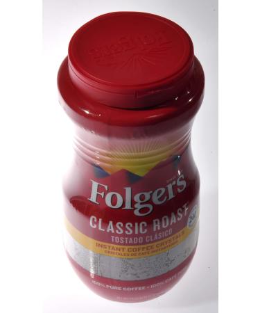 Folgers Classic Roast Instant Coffee Crystals - 16 Oz (Pack of 2) - Buy Online on GoSupps.com