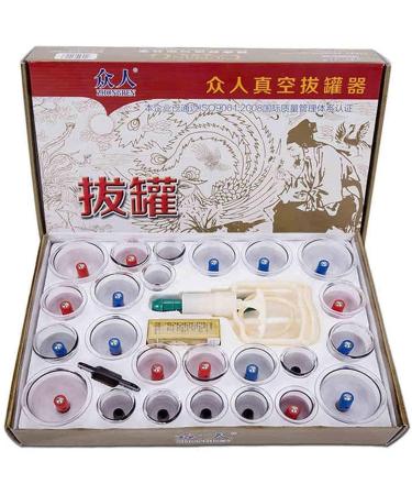 LIANGJUANG Cupping Set Cupping Therapy Set Silicone Cupping Therapy Set Cupping Household Set 24 Suction Cupping Plastic Complete Set