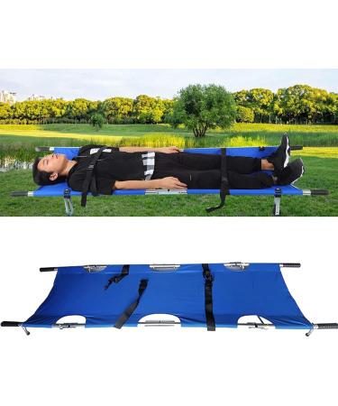 Aluminum Alloy Folding Stretcher Portable First Aid Thickened Stretcher Medical Simple Rescue Stretcher for Mobile Injured Mountain Rescue - Buy Online on GoSupps.com