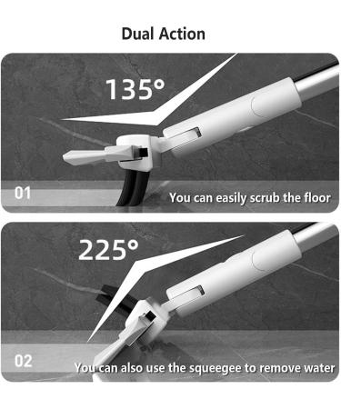 RRRYYYZZ Silicone Broom Multifunction with 49 Long Handle Silicone Broom Floor Squeegee Heavy Duty for Smooth Floors Rugs Windows - Buy Online on GoSupps.com