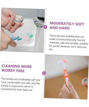 Minkissy 8-Pack Toothbrush Prosthesis Cleaning Brushes | Home Cleaning for Household Prosthetics | Durable PP Material - Buy Online on GoSupps.com