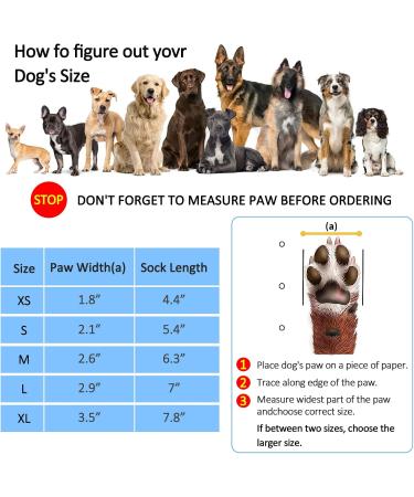 Anti-Slip Socks for Dogs | Paw Protection Against Licking & Slipping | Warm & Cold Weather Dog Socks (L) - Ideal for Safe Walkways - Buy Online on GoSupps.com
