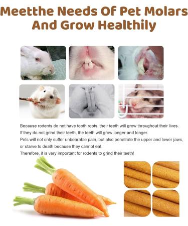 300g Bunny Chew Toys | Natural Carrot Sticks Teeth Grinding Toy for Rabbits, Hamsters, Guinea Pigs | Improves Dental Health | Small Animals Toys - Buy Online on GoSupps.com