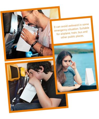 Healvian 50pcs Kraft Coated Paper Vomiting Bags - Disposable Outdoor Trash Bags for Travel - Portable and Eco-Friendly - Buy Online on GoSupps.com