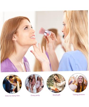 Ipetboom Mushroom Head Makeup Brush Powder Blush Brush Blending Brush Makeup Brush Tool Makeup Stippling Brush Highlighter Blusher Stick Portable Brush Artificial Fiber Mild Cosmetic Pink - Buy Online on GoSupps.com