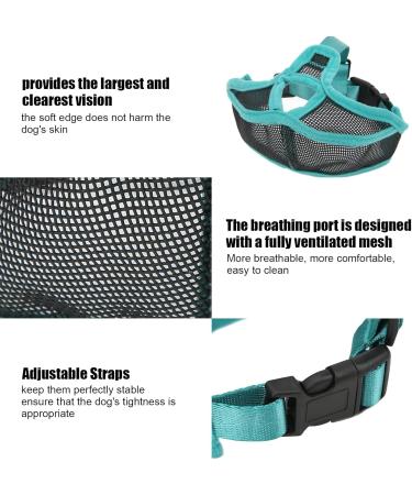 Dog Muzzle Short Snout Dog Muzzle Mesh Adjustable Breathable Anti Biting Bulldog for Anti-Biting Anti-Barking Licking(S) Small - Buy Online on GoSupps.com
