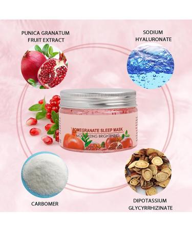 Pomegranate Sleeping Face Mask - Overnight Face Mask Skincare - Moisturizing Anti Aging Facial Mask - Anti Oxidation Hydrating Face Mask Beauty Plump Restore Elasticity - Smooth Tender Clean Pore Dirt - Buy Online on GoSupps.com