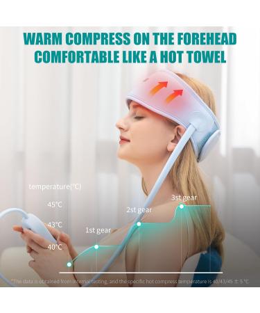 Buy Head Massager with Airbag Kneading & Hot Compress - Relief for Headaches Stress & Sleep Aid | Sky Blue Large - International Shipping Available - Buy Online on GoSupps.com
