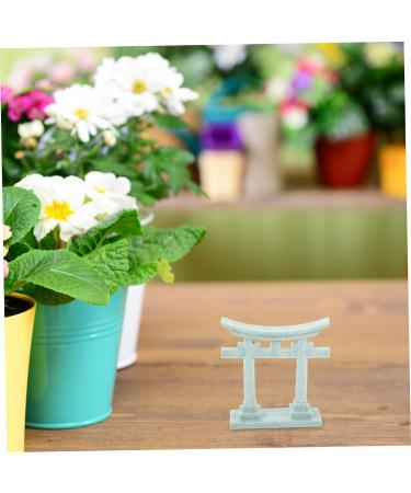 FUNOMOCYA Japanese Torii Model Home Decor Ornament Birdie House Accessories Mini Torii Gate Statue Resin Mini House Torii Gate Japanese Torii Gate Crafts Miniature Torii Gate Pvc Grey 8.50X8.00X2.50CM - Buy Online on GoSupps.com