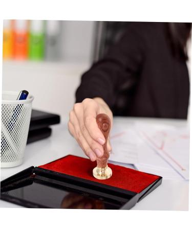 BIUDECO 1pc Dispensing Plate Tool Eyeshadow Stamp for Eyes Retro Wax Seal Stamp Hotfix Tool Wooden Handle 1 count (Pack of 1) Golden - Buy Online on GoSupps.com