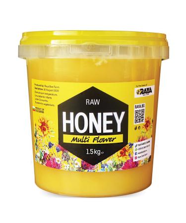 1.5 kg of organic raw honey, unfiltered and unheated