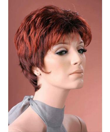 Forever Young Ladies Short Wig Dark Auburn Boycut Style Fashion Wig