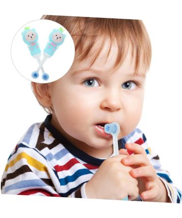 Buy Healvian 2ST Children's Toothbrush - Soft Bristles & Travel Covers for Toddlers | Sky Blue Training Toothbrush | Ideal for Kids - Buy Online on GoSupps.com