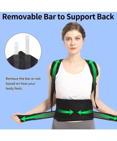 Lalent Back Support Brace Posture Corrector for Men and Women - Adjustable Upper Back Straightener Shoulder Lumbar Belt - Relief Pain in Neck Back and Shoulders (L) - Buy Online on GoSupps.com