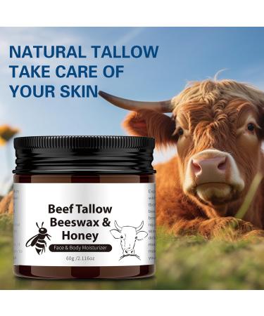 Suet Honey Emollient Cream 60g Suet Face Moisturizer Cream Suet Honey Emollient Face Cream with Tallow Face and Body Moisturizer Tallow Skin Moisturizer (2pcs) - Buy Online on GoSupps.com