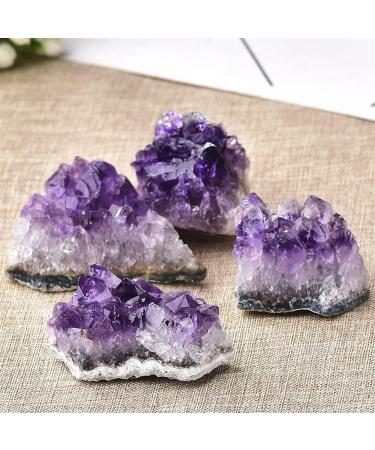 1PC Natural Amethyst Cluster Quartz CrystalStones Reiki Stones Crystal Point Specimen Home Decoration Raw Crystals for Crystal Cluster (Color : Amethyst Size : 4PCS) 4PCS Amethyst - Buy Online on GoSupps.com