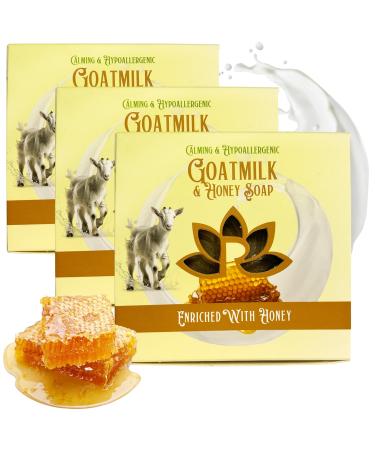 Relaxation Goat Milk Soap Bars - Handmade in USA | Moisturizing Soap for Eczema Psoriasis & Dry Sensitive Skin | Natural 3-Pack - Buy Online on GoSupps.com
