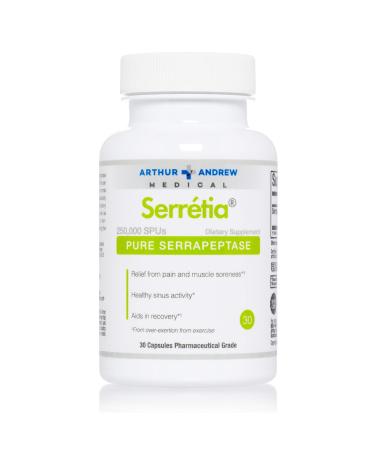 Arthur Andrew Medical Serretia Pure Serrapeptase 500 mg 30 Capsules