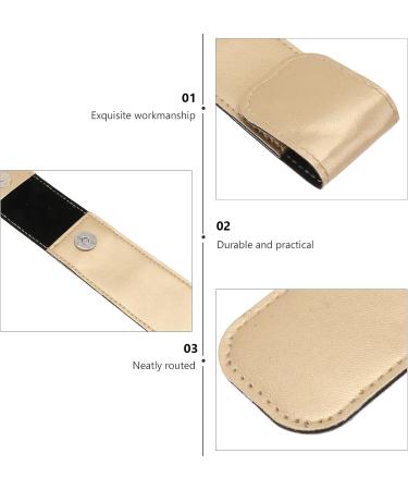 Beatifufu Compact Travel Tweezers Set - 3-Part Mini Steel with Cover & PU Leather Case - Rustproof Gold Eyebrow & Eyelash Grooming Tool - Buy Online on GoSupps.com
