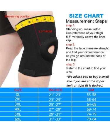 Nvorliy 4XL Knee Compression Sleeve for Large Legs - Pain Relief, Arthritis Support for Men & Women - Ideal for Sports, Injury Recovery - Buy Online on GoSupps.com