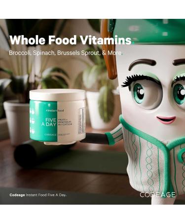 Codeage 5 Servings of Fruits & Veggies Equivalent in 1 Single Capsule - Whole Food Instantfood with 15 Greens & Fruits in All-in-One Pill Eat Vegetables - Vegan Vitamins Supplement - Non-GMO - 30 ct - Buy Online on GoSupps.com