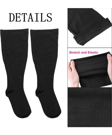 Zingso Wide Calf Compression Stockings for Men & Women - 2 Pairs Oversize Support Socks Reduces Swelling & Pain - Ideal for Nurses & Running - XXXL Beige - Buy Online on GoSupps.com