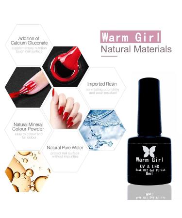 Warm Girl 27-Piece UV Nail Polish Set | Gel Color & Top Coat for Stunning Nail Designs - International Shipping Available - Buy Online on GoSupps.com